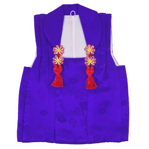 七五三女の子３歳被布コート正絹 日本製 shi20紫
