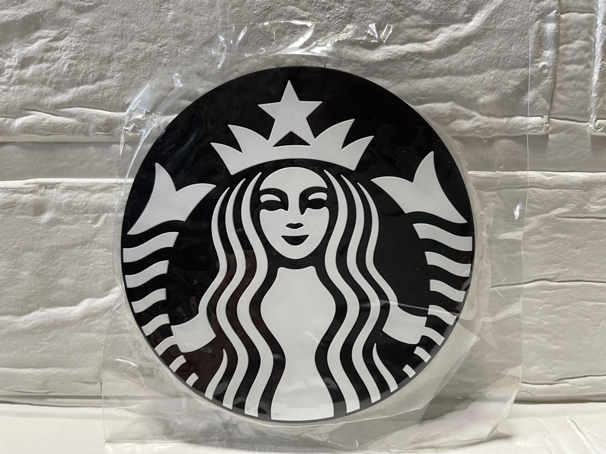 新品☆スターバックス STARBUCKS スタバ サイレンロゴコースター2枚セット ブラック 黒色 キッチン雑貨の画像3