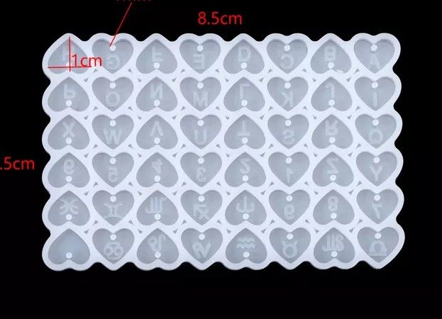 ハートアルファベット・数字・星座型アクセサリーレジンシリコンモールド