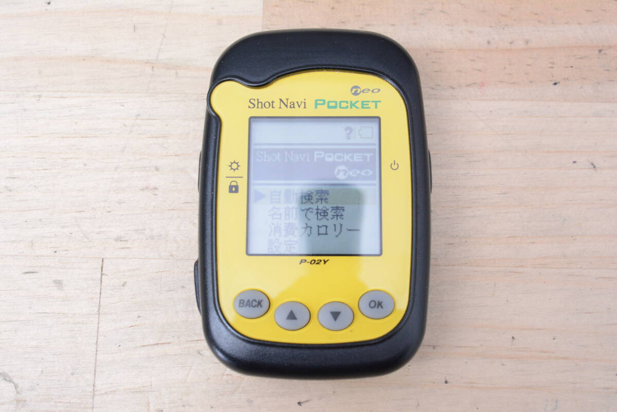 【程度良好 距離計測器】ショットナビ Shot Navi Pocket NEO ポケット ネオ イエロー GPSナビ ゴルフ用 GPS 小型距離計測器 人気モデルの画像2