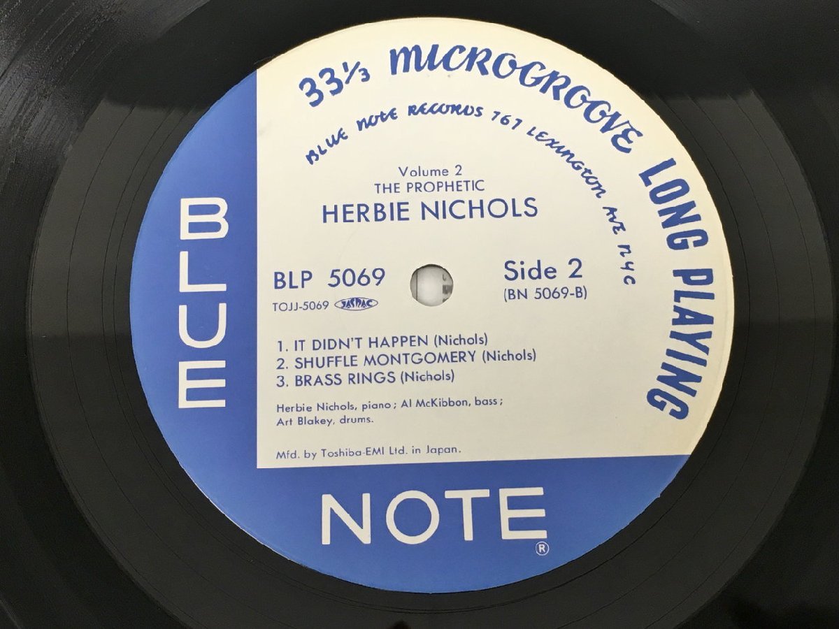 10インチ レコード The Prophetic Herbie Nichols Vol. 2 Blue Note 5069 TOJJ-5069 美品 2309LBS088_画像2