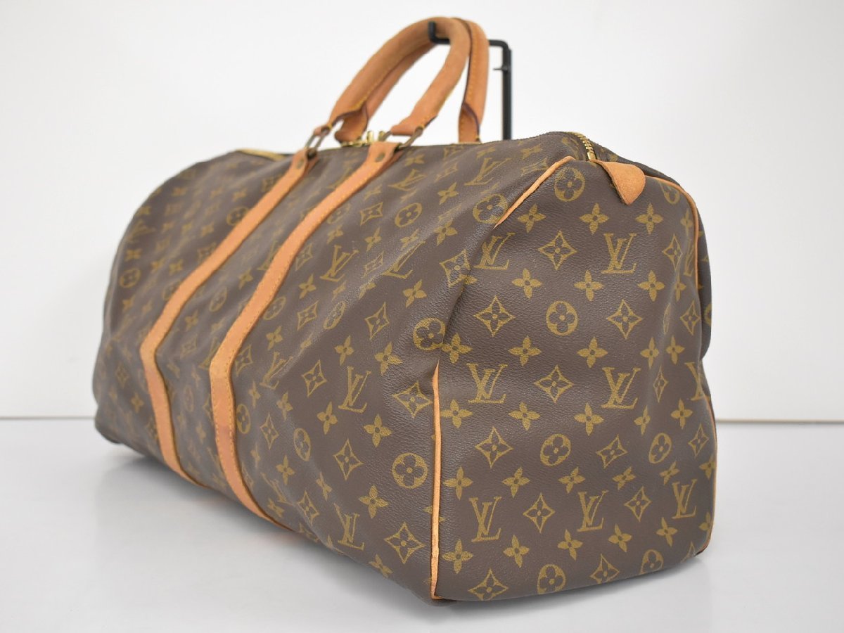 ルイヴィトン LOUISVUITTON ハンドバッグ モノグラム キーポル50 M41426 MB851 ボストンバッグ 鍵 ポワニエ ネームタグ付き → 2402LK003の画像3