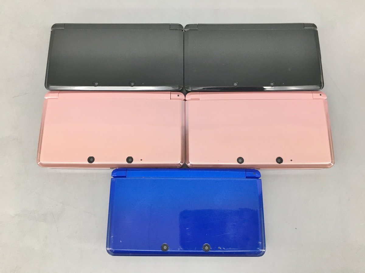 Nintendo ゲームハード まとめ5台セット ニンテンドー3DS CTR-001 コバルトブルー/ミスティピンク/コスモブラック ジャンク 2401LBM090_画像1