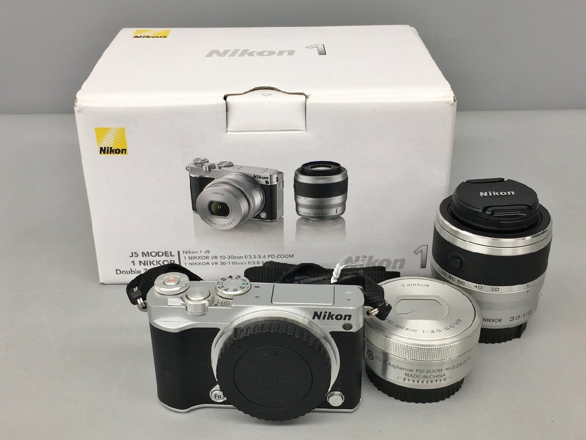 1 J5 ニコン NIKON デジタルカメラ ミラーレス一眼カメラ 1 NIKKOR 10-30mm F:3.5-5.6 VR/1NIKKOR 30-110mm F:3.8-5.6 VR → 2402LR097_画像1