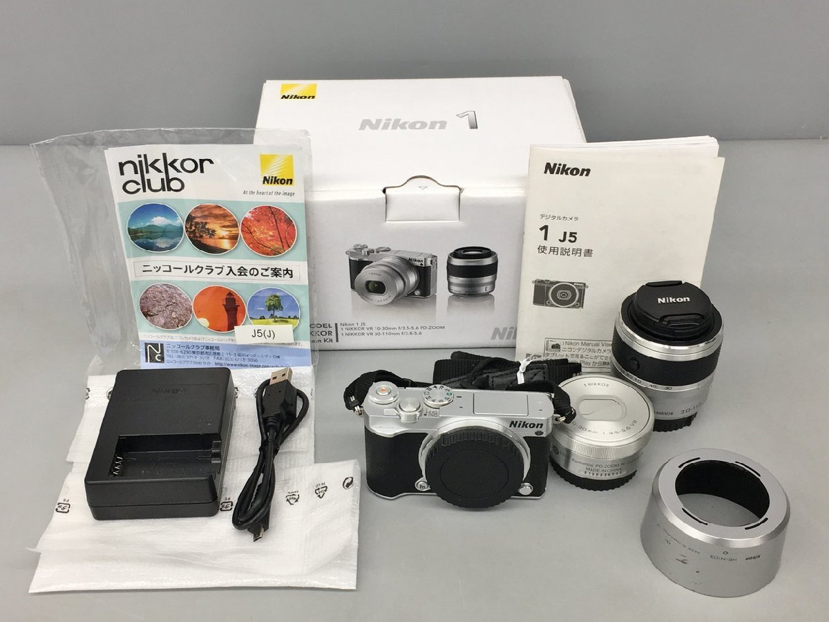 1 J5 ニコン NIKON デジタルカメラ ミラーレス一眼カメラ 1 NIKKOR 10-30mm F:3.5-5.6 VR/1NIKKOR 30-110mm F:3.8-5.6 VR → 2402LR097_画像2