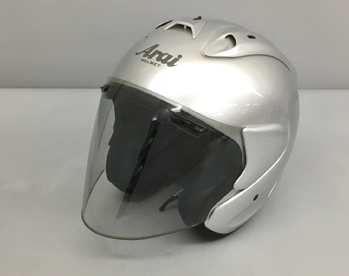 アライ arai バイク用オープンフェイスヘルメット SZ-RAMⅢ シルバー系 57-58cm SZ-RAM3 Mサイズ 2402LT044_画像1