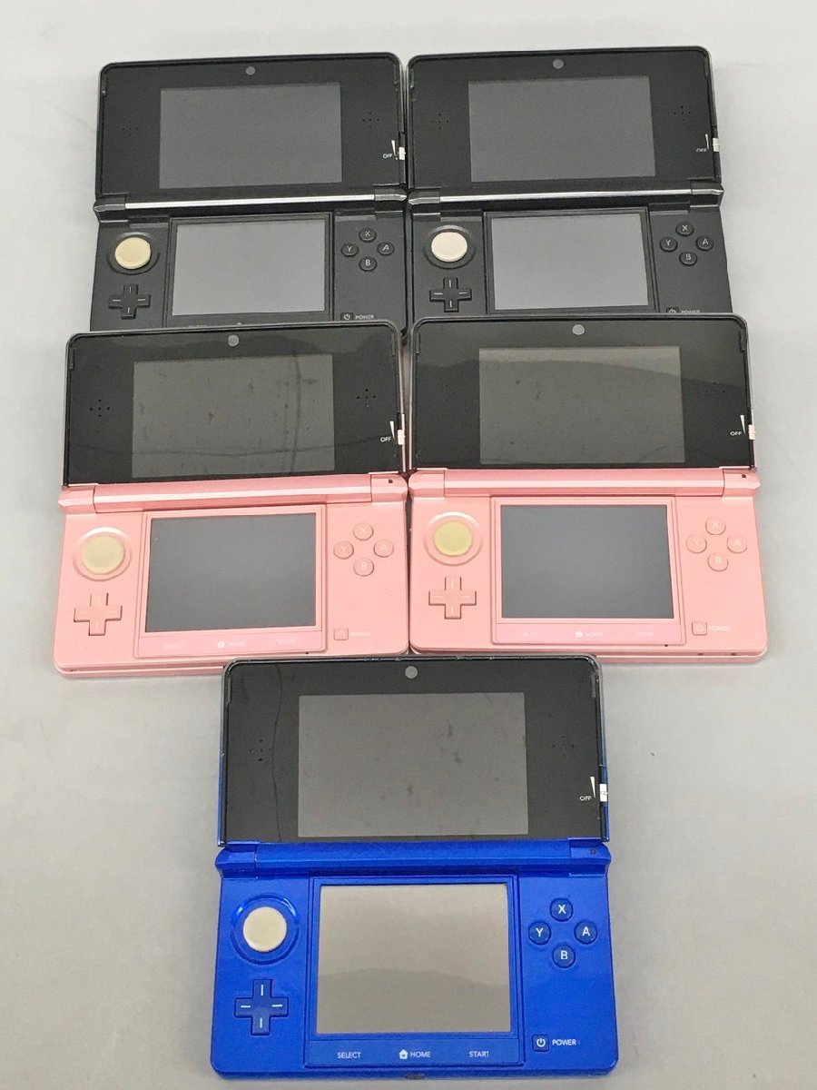 Nintendo ゲームハード まとめ5台セット ニンテンドー3DS CTR-001 コバルトブルー/ミスティピンク/コスモブラック ジャンク 2401LBM090_画像3