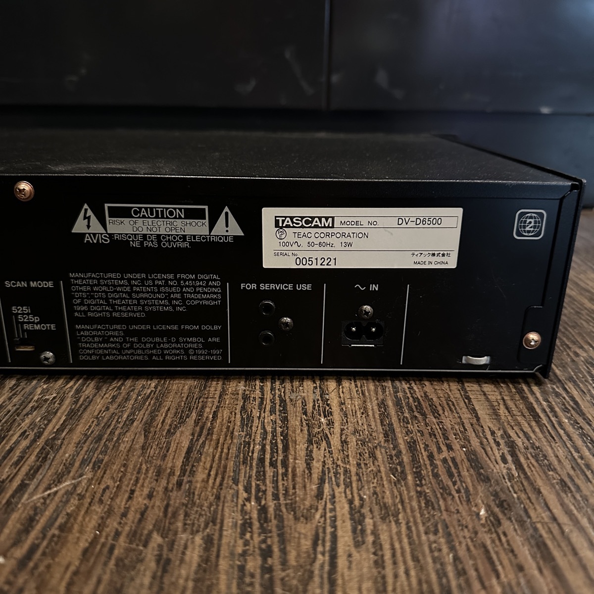 Tascam DV-D6500 DVDプレーヤー タスカム -e349_画像6