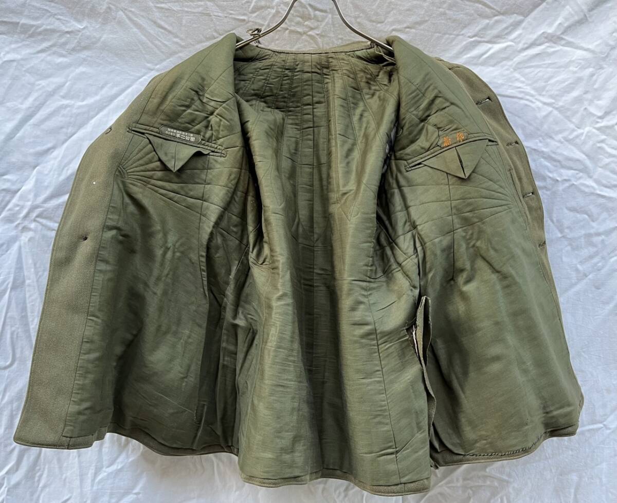 民間品 戦前 戦中 戦後 軍服 ジャケット 外套 日本の古い服 JAPAN VINTAGE ジャパンヴィンテージ WW2 40s 戦争資料 sample 不二公司製_画像4