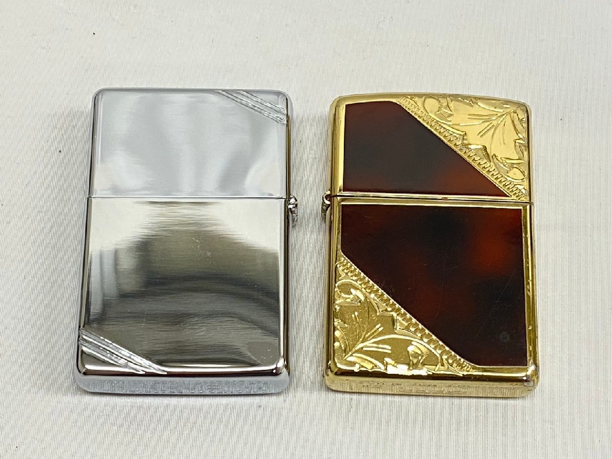 ◇◇Zippo ジッポ オイルライター 2点おまとめ ケネディ リバティコイン べっ甲 マーブル柄 喫煙具 火花確認済◇◇S5623_画像3