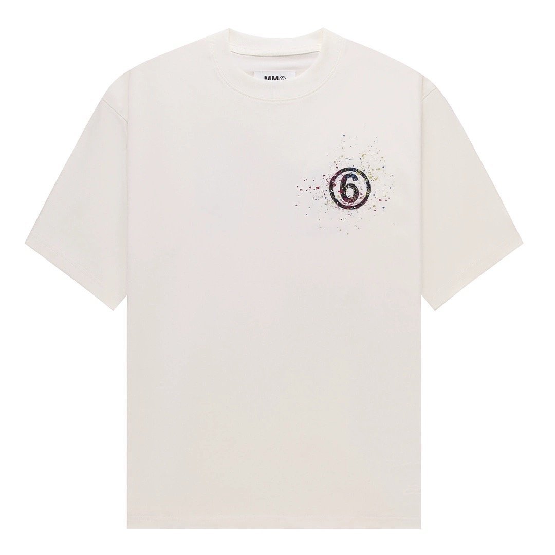 送料無料　マルタンマルジェラ　Maison Margiela　MM6　メンズ　Tシャツ　無地　文字ロゴ　半袖　丸首　1727-52