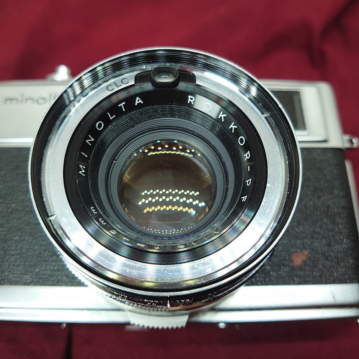 210【シャッターOK】MINOLTA HI-MATIC 7S フィルムカメラ レンジファインダー ミノルタ ハイマチック LENS ROKKOR-PF F:1.8 45mm_画像2