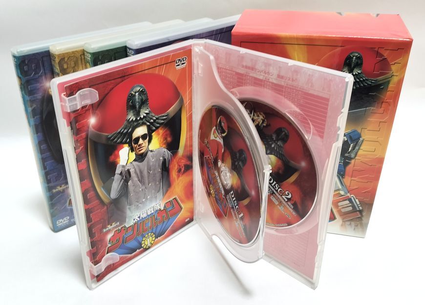 BOX底面わずかな変色とディスクに傷やスレ有り（再生確認済み）完品♪ 太陽戦隊サンバルカン DVD全5巻セットの画像4