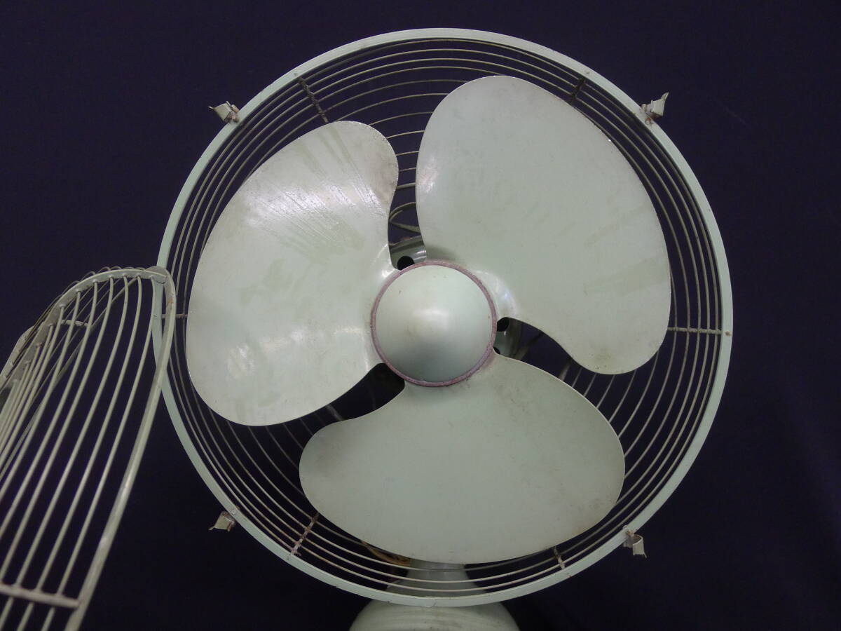 bb349●*ナショナル 扇風機*NATIONAL ELECTRIC FAN TYPE M-1 昭和レトロ 1950年代 首振り 3枚羽 /140_画像2