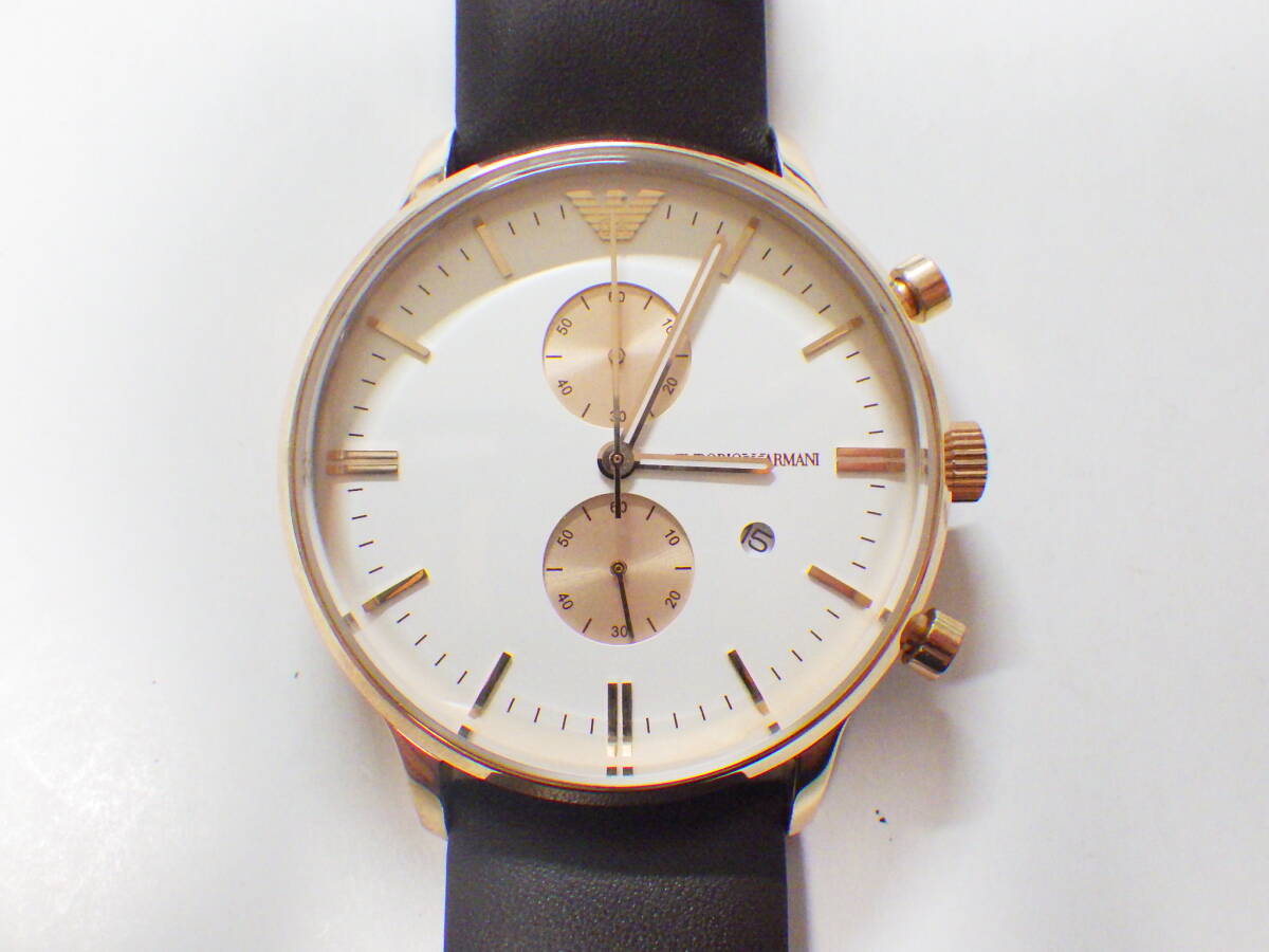 エンポリオアルマーニ クオーツ クロノグラフ 腕時計 AR0398 №039の画像1