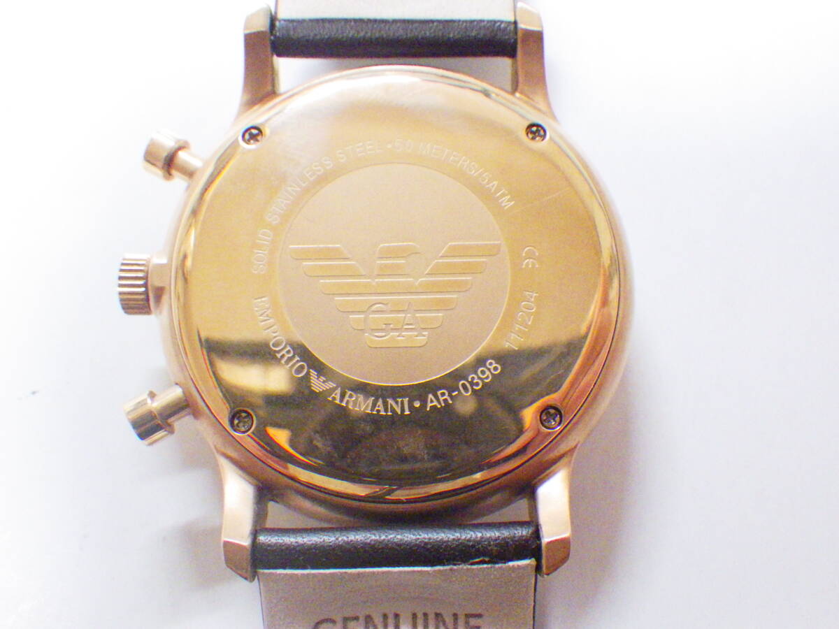 エンポリオアルマーニ クオーツ クロノグラフ 腕時計 AR0398 №039の画像2