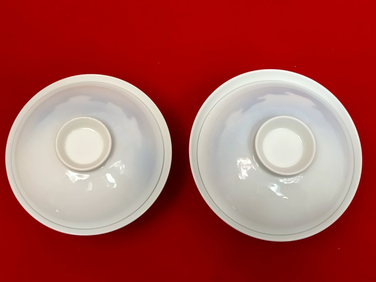 深川製磁 夫婦茶碗蓋付 2個セット 富士山と松 美品 未使用品 /の画像3