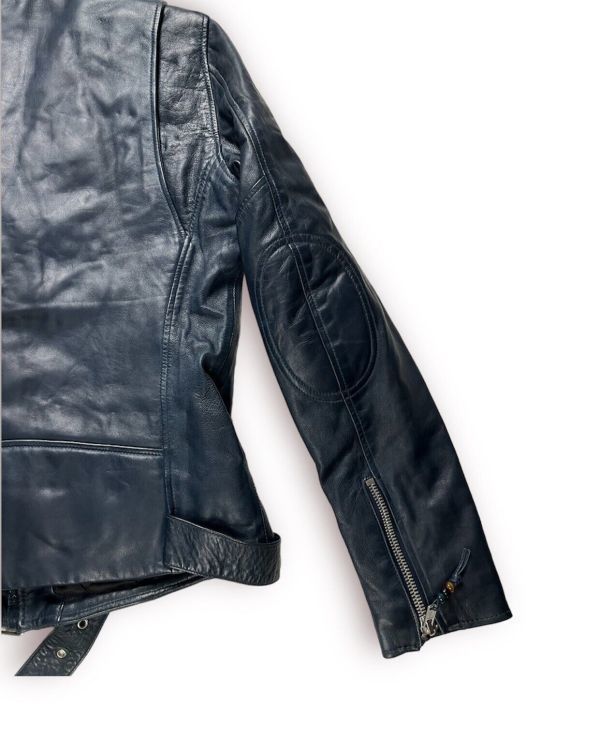 ブラックデニム BLK DNM / MEN'S LEATHER JACKET 5 Limited Shaun White ショーン・ホワイト / Blue Mサイズ / J. Lindeberg DIESEL_画像9