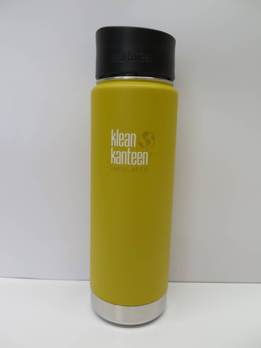 ⑬未使用保管品　klean kanteen クリーンカンティーン ワイドインスレート 592ml　レモンカレー（マットイエロー）漏れ防止カフェキャップ_画像1