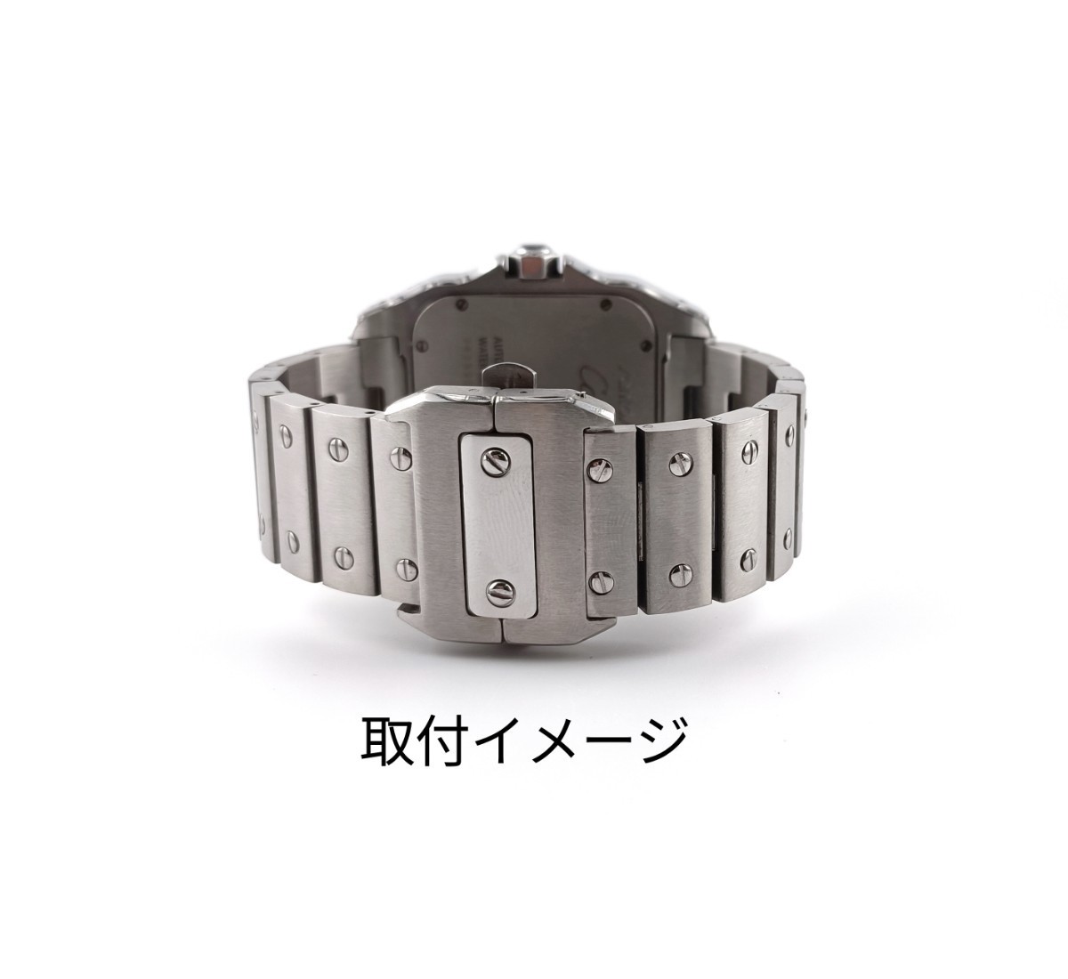 腕時計 修理交換用 ブレスレット 23mm 金属ベルト 【対応】カルティエ サントス100 LM Cartierの画像8