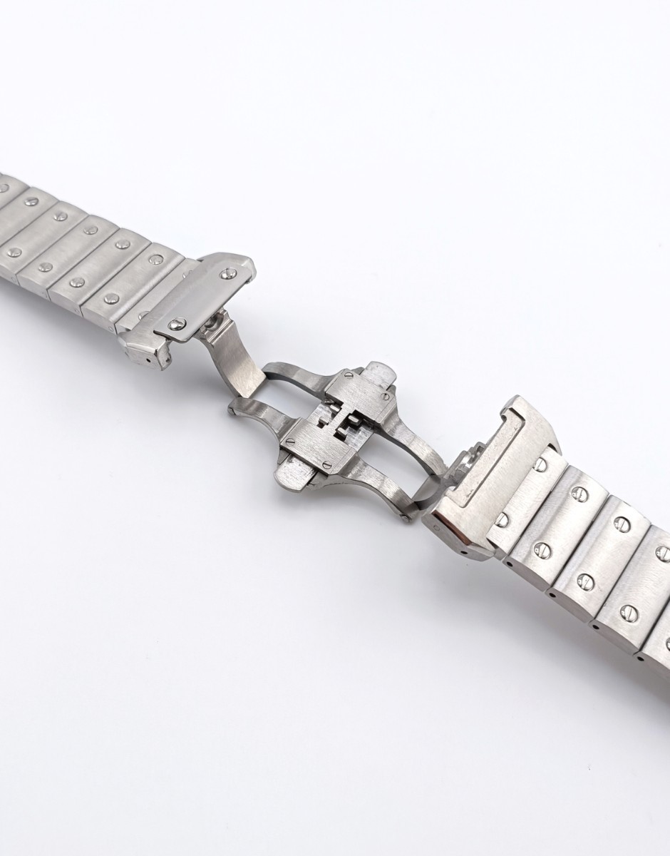 腕時計 修理交換用 ブレスレット 23mm 金属ベルト 【対応】カルティエ サントス100 LM Cartierの画像5