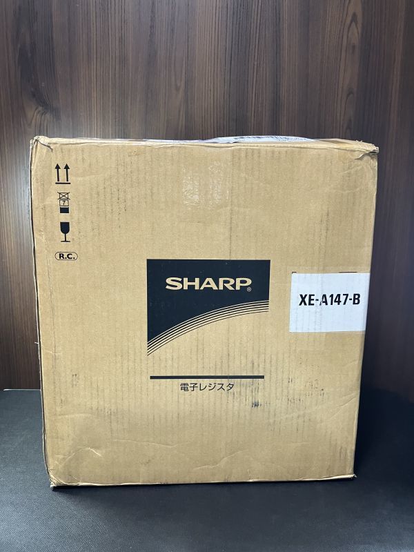 1円スタート SHARP XE-A147-B レジスタ 黒色 シャープ レジ インボイス設定可能_画像1