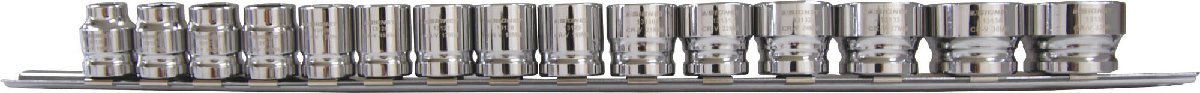 SIGNET (シグネット) 13136 1/2DR 15PC ショート ソケット セット（6角）品番：13136 差込角(DR)：1/2 ソケット全長(mm)：28