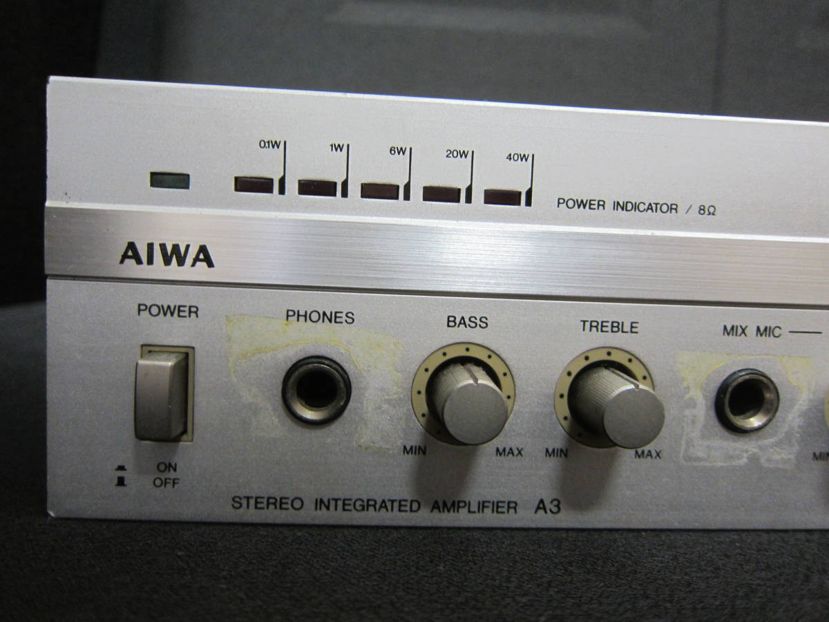 AIWA 　　小型　　ステレオ　　プリメインアンプ　　A3　　ジャンク品　　１００円～_画像5