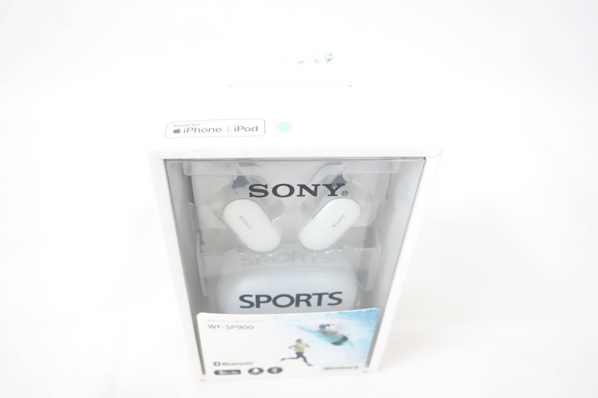 【新品】 Sony ソニー フルワイヤレス イヤホン ホワイト 防水仕様 4GBメモリ内蔵 WF-SP900/WM （国内正規品）_画像1