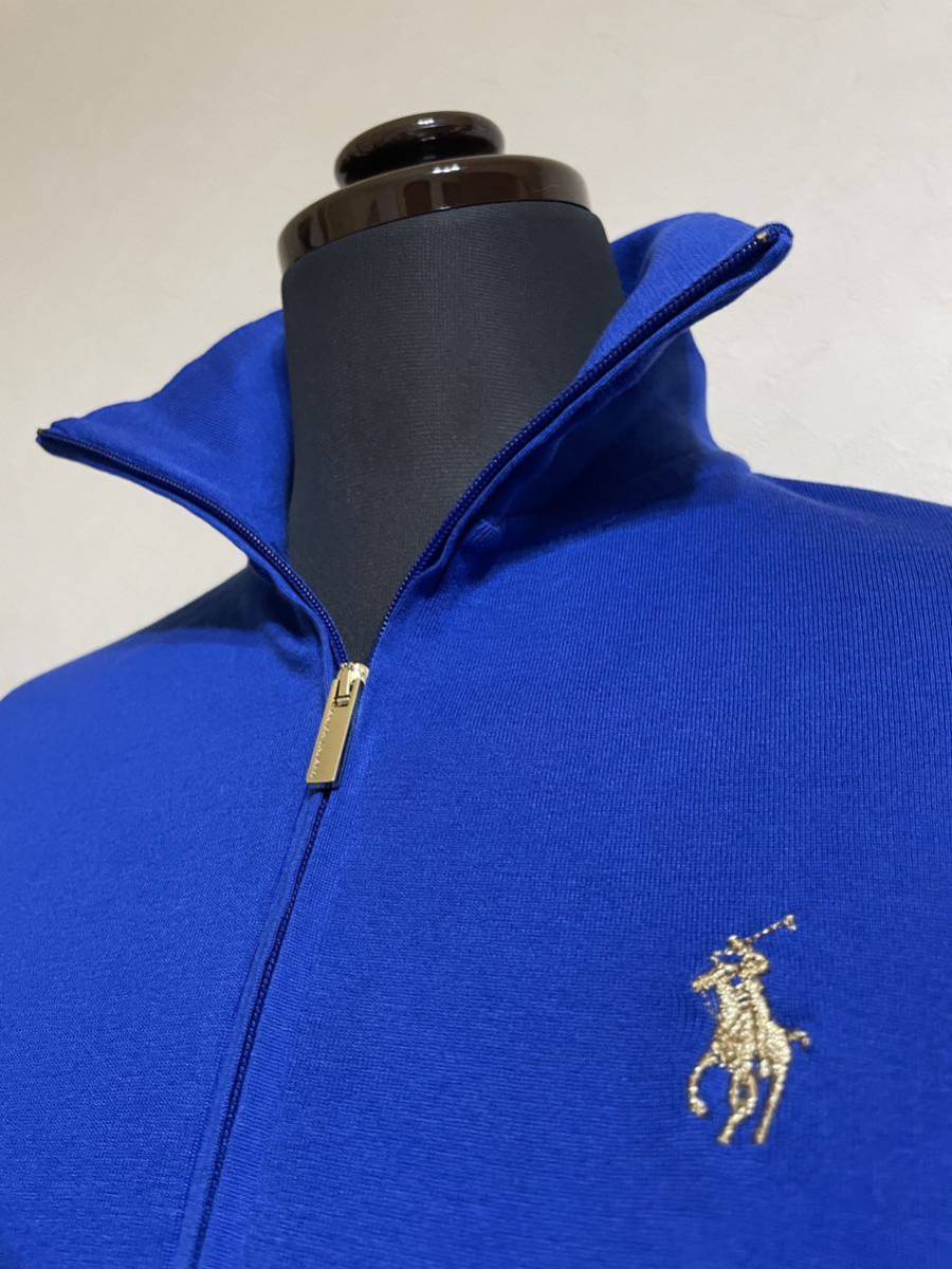 [ новый товар ] Polo Ralph Lauren GOLF Polo Ralph Lauren женский Golf одежда половина Zip тянуть over tops размер S длинный рукав синий 