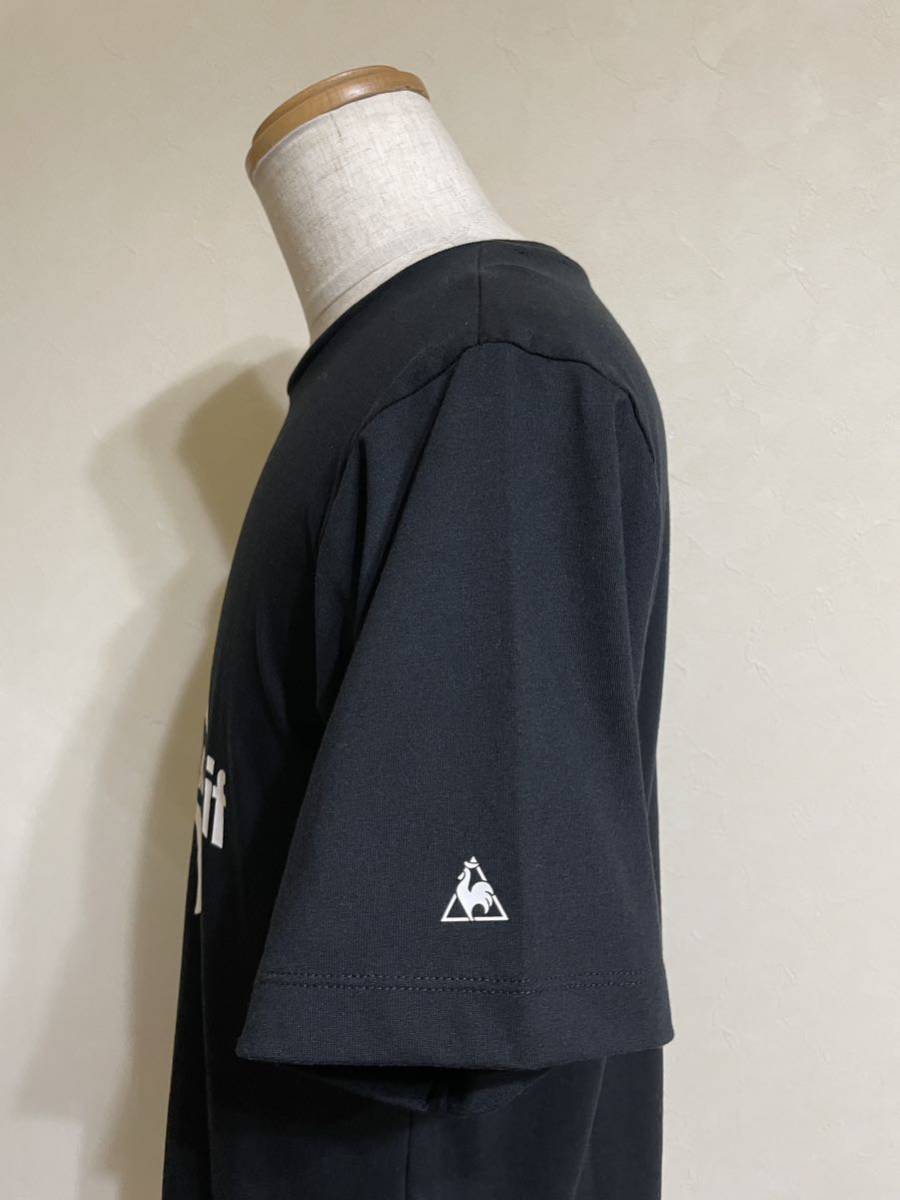 【新品】 le coq sportif ルコック ビッグロゴ クルーネック Tシャツ トップス サイズM 半袖 黒 QLWRJA07 _画像8