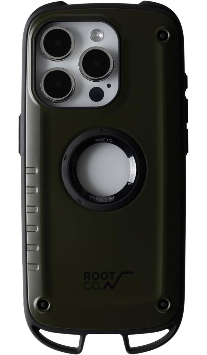 ！CL6 【ROOT CO.】[iPhone15Pro専用]GRAVITY Shock Resist Case Rugged.(カーキ) 格安売り切りスタート ゆ_画像2