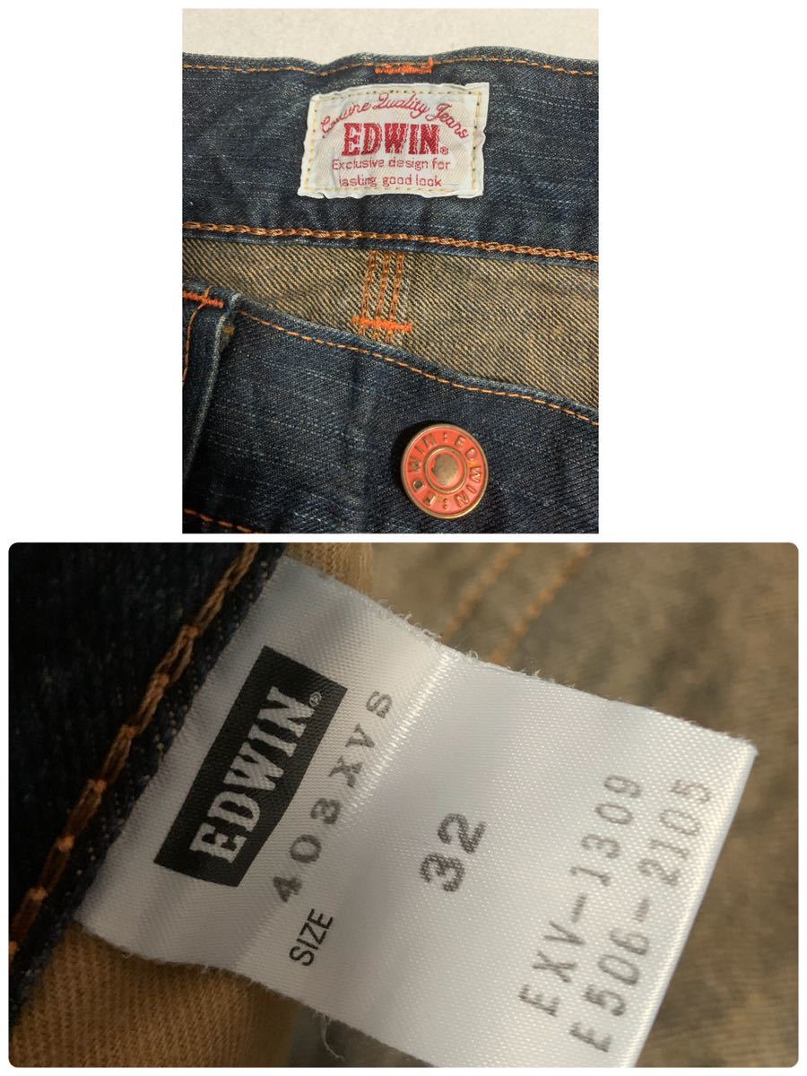 EDWIN...XV  Denim   брюки  　 джинсы  　 индиго 　W32