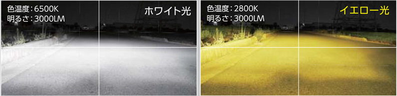 レーシングギア RG LEDフォグバルブ H8/H11/H16 6500K ⇔ 2800K 切替 3800ルーメン 12/24V兼用 バイカラー ツインカラー RGH-P551 送料無料_画像7