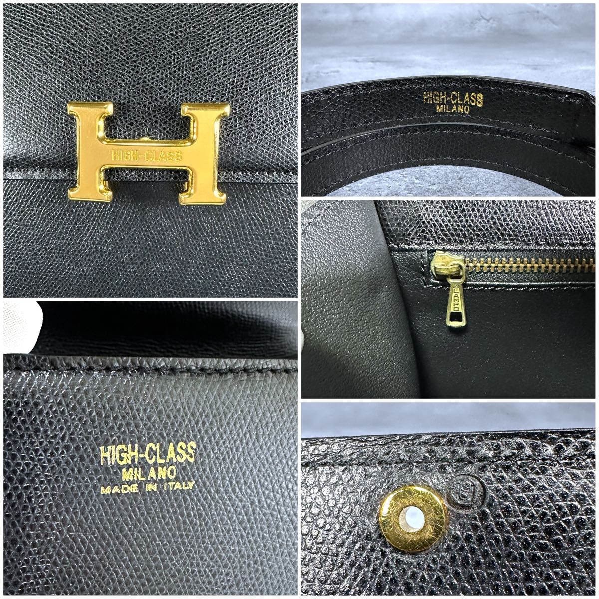 【希少/超美品】HIGH-CLASS レザー ハンドバッグ ショルダー2way