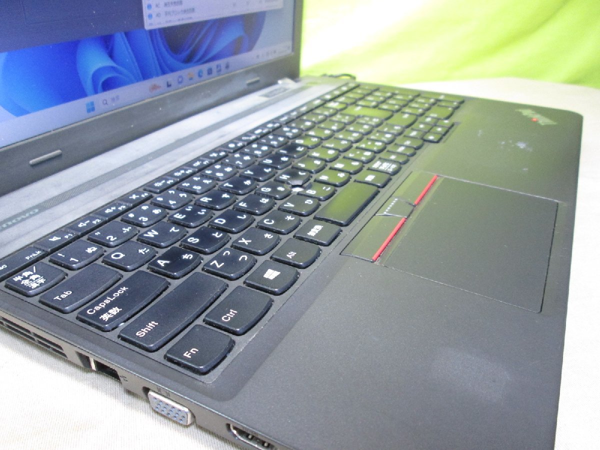 Lenovo ThinkPad E550【SSD搭載】　Core i5 5200U　12GBメモリ　【Win11 Pro】 Libre Office 保証付 [88191]_画像3