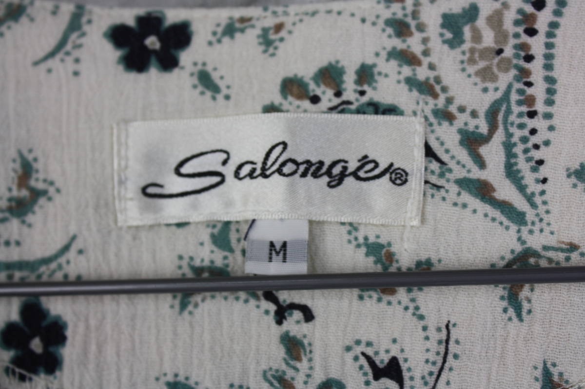 Salonge　サロンジェ　ボタンシャツ　エプロン　ホワイト　Mサイズ_画像3