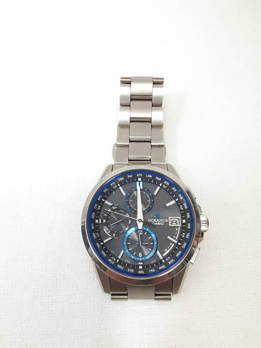 [ ultimate beautiful goods ]* operation goods *CASIO Casio OCEANUS Oceanus OCW-T2600L radio wave solar chronograph Date manual case box over . koma attaching [6430]