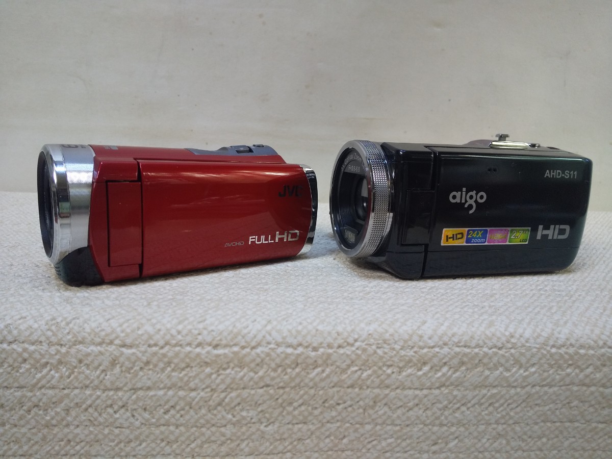 JVCケンウッド ビデオカメラ GZ-EJ1-R/aigo デジタルカムコーダー AHD-S11 計2点 _画像1
