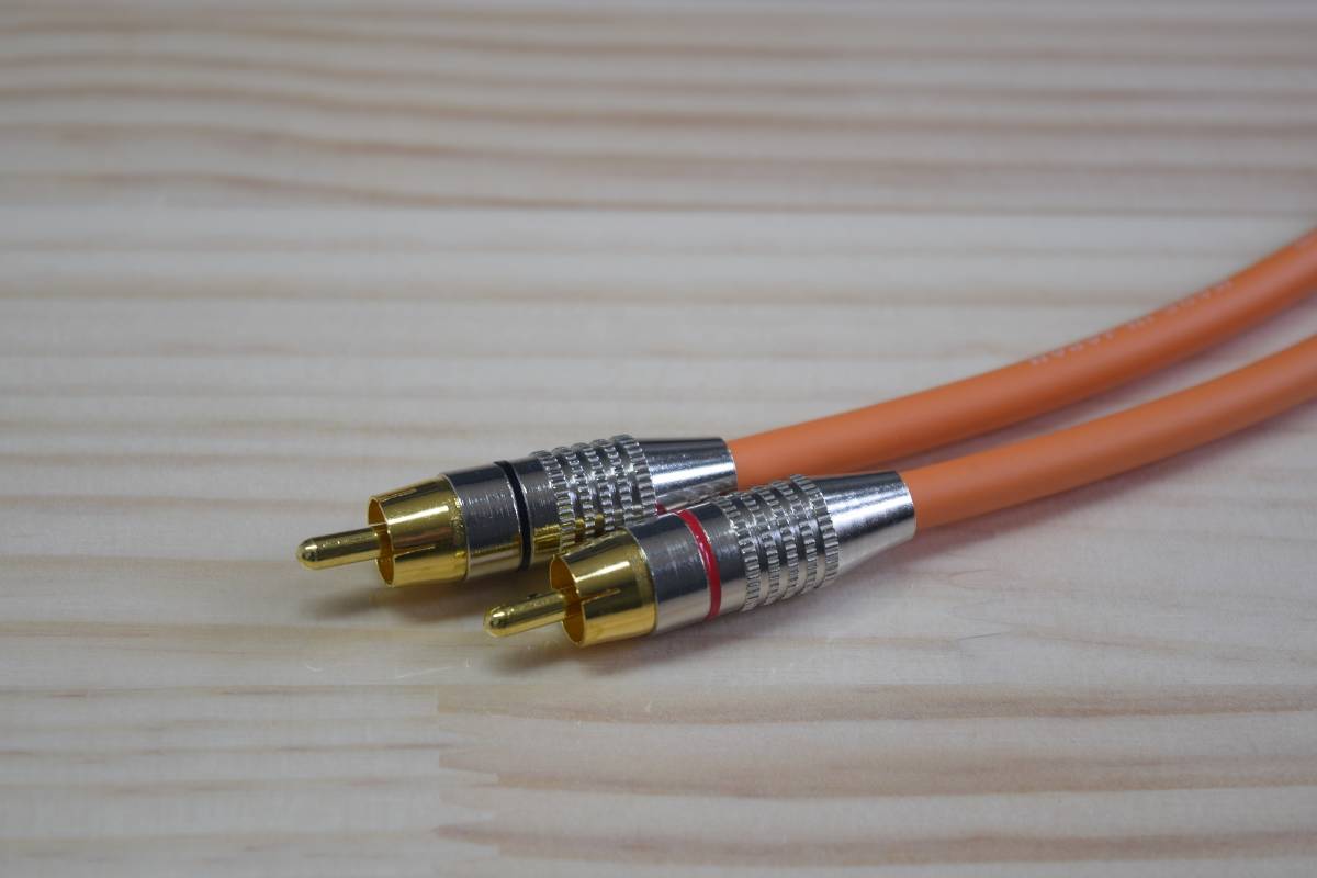 □□ Canare L-4E6S(OR) ＋RCA Gp_plug（NB01）/0.95m×2本_画像4