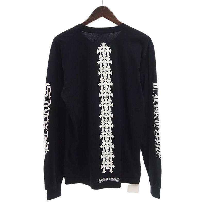 【PRICE DOWN】CHROME HEARTS Cemetery Cross Tire Track L/S セメタリーカットソー ブラック メンズM_画像2