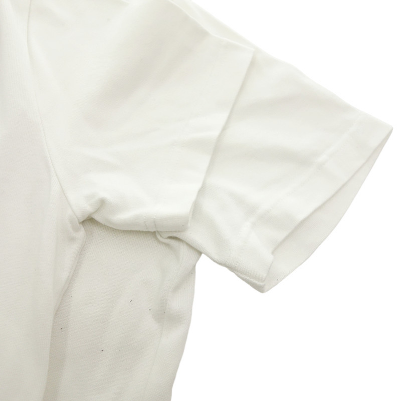 1 PIU 1 UGUALE 3 SAGARA embroidery V-neck プリント 半袖 Tシャツ ホワイト メンズ5_画像6