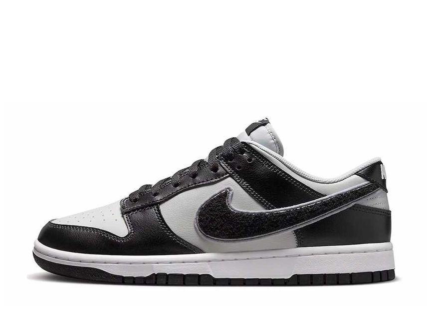 24.5cm Nike Dunk Low Retro Chenille Swoosh "Black Grey" 24.5cm DQ7683-001