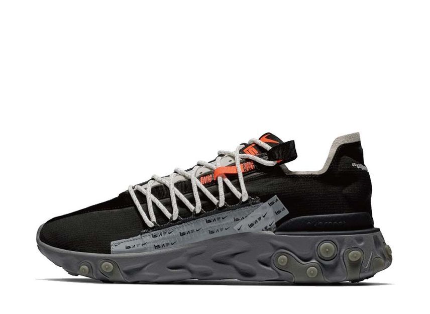 27.5cm NIKE REACT RUNNNER WR ISPA "BLACK/METALLIC SILVER" 27.5cm AR8555-001