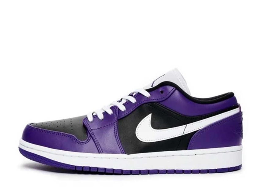 25.0cm Nike Air Jordan 1 Low "Court Purple/White/Black" 25cm 553558-501