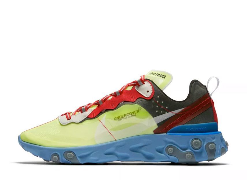 26.0cm UNDERCOVER Nike React Element 87 "Yellow/Red" 26cm BQ2718-700