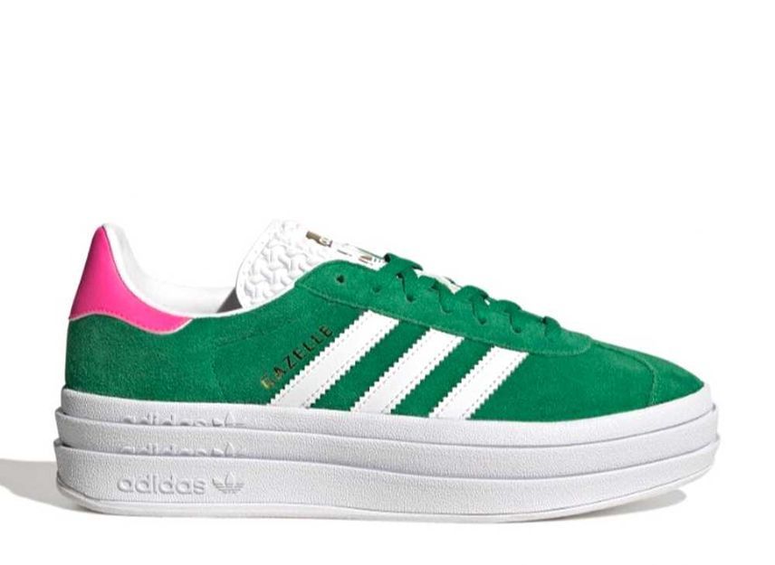 27.0cm adidas Originals Gazelle Bold "Green/Footwear White/Lucid Pink" 27cm IG3136