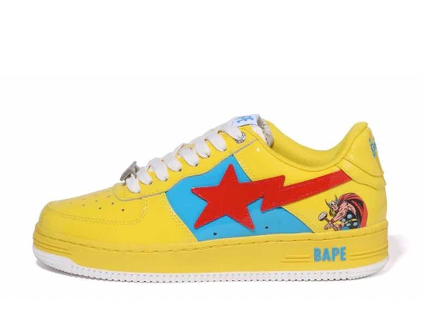 Marvel Comics × A BATHING APE BAPE STA Low "Thor" (2022) 28cm 0ZXSHM191905J-YEK