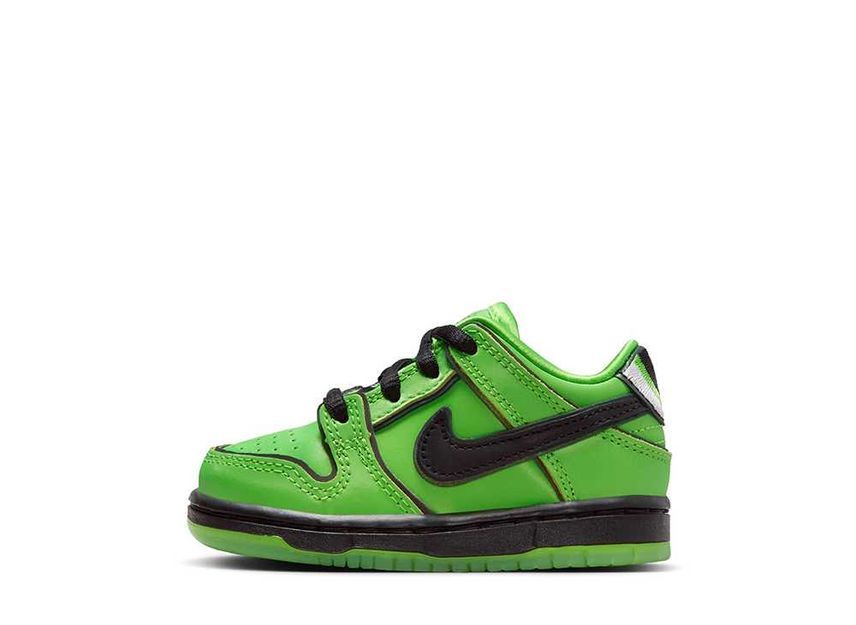 The Powerpuff Girls Nike SB TD Dunk Low Pro QS "Buttercup" 13cm FZ8831-300_画像1