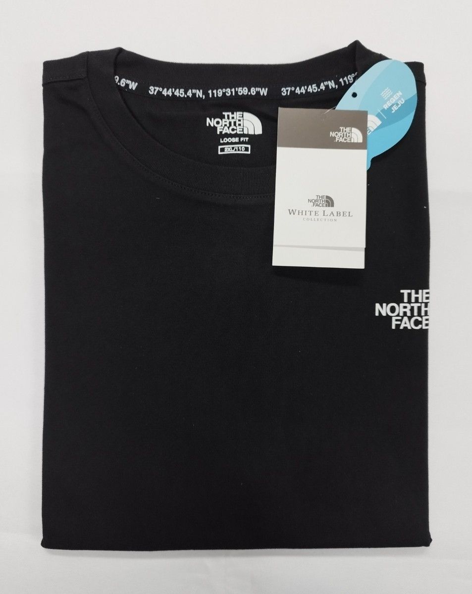 THE NORTH FACE ノースフェイス Tシャツ 半袖 綿 メンズ レディース 抗菌バックプリント ブラック L K459B